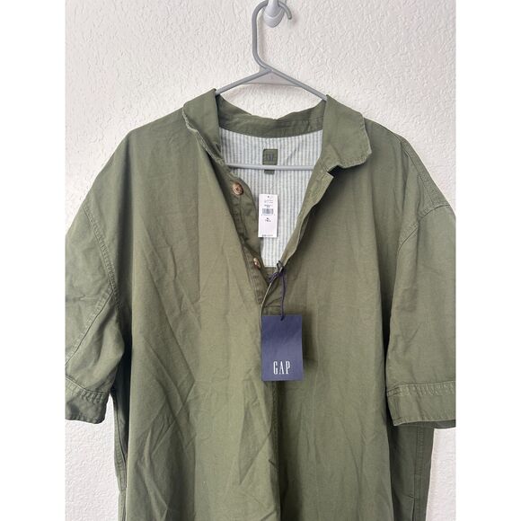Gap Army Green Shirttail Hem Dress Womens XL Tall NWT - Picture 2 of 9